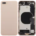 Back Housing W/ Charging Port Flex and Small Components Pre-Installed For iPhone 8 Plus (Used OEM Pull: Grade A) (Gold)