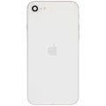 Back Housing W/ Charging Port Flex and Small Components Pre-Installed For iPhone SE (2020) (Used OEM Pull: Grade A) (White)
