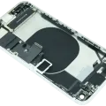 Back Housing W/ Charging Port Flex and Small Components Pre-Installed For iPhone SE (2020) (Used OEM Pull: Grade B) (White)