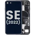 Back Housing W/ Charging Port Flex & Small Parts For iPhone SE (2022) (Used OEM Pull: Grade A) (Midnight)