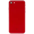 Back Housing W/ Charging Port Flex and Small Components Pre-Installed For iPhone SE (2022) (Used OEM Pull: Grade B) (Red)
