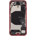 Back Housing W/ Charging Port Flex and Small Components Pre-Installed For iPhone SE (2022) (Used OEM Pull: Grade B) (Red)