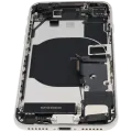 Back Housing W/ Charging Port Flex and Small Components Pre-Installed For iPhone SE (2022) (Used OEM Pull: Grade B) (Starlight)