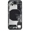Back Housing W/ Charging Port Flex and Small Components Pre-Installed For iPhone SE (2022) (Used OEM Pull: Grade C) (Midnight)