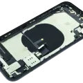 Back Housing W/ Charging Port Flex and Small Components Pre-Installed For iPhone XR (Used OEM Pull: Grade A) (Black)