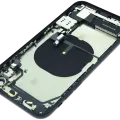 Back Housing W/ Charging Port Flex and Small Components Pre-Installed For iPhone XR (Used OEM Pull: Grade A) (Black)