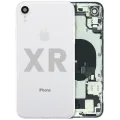Back Housing W/ Charging Port Flex and Small Components Pre-Installed For iPhone XR (Used OEM Pull: Grade A) (White)