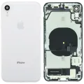 Back Housing W/ Charging Port Flex and Small Components Pre-Installed For iPhone XR (Used OEM Pull: Grade A) (White)