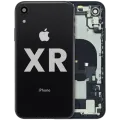 Back Housing W/ Charging Port Flex and Small Components Pre-Installed For iPhone XR (Used OEM Pull: Grade B) (Black)