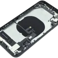 Back Housing W/ Charging Port Flex and Small Components Pre-Installed For iPhone XR (Used OEM Pull: Grade B) (Black)