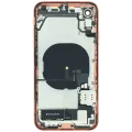Back Housing W/ Charging Port Flex and Small Components Pre-Installed For iPhone XR (Used OEM Pull: Grade B) (Coral)