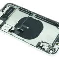 Back Housing W/ Charging Port Flex and Small Components Pre-Installed For iPhone XR (Used OEM Pull: Grade B) (White)