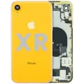Back Housing W/ Charging Port Flex and Small Components Pre-Installed For iPhone XR (Used OEM Pull: Grade B) (Yellow)