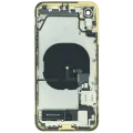 Back Housing W/ Charging Port Flex and Small Components Pre-Installed For iPhone XR (Used OEM Pull: Grade B) (Yellow)
