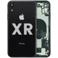 Back Housing W/ Charging Port Flex and Small Components Pre-Installed For iPhone XR (Used OEM Pull: Grade C) (Black)
