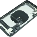 Back Housing W/ Charging Port Flex and Small Components Pre-Installed For iPhone XR (Used OEM Pull: Grade C) (Black)