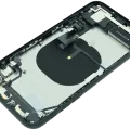 Back Housing W/ Charging Port Flex and Small Components Pre-Installed For iPhone XR (Used OEM Pull: Grade C) (Black)