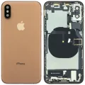 Back Housing W/ Charging Port Flex and Small Components Pre-Installed For iPhone XS (Used OEM Pull: Grade A) (Gold)