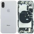 Back Housing W/ Charging Port Flex and Small Components Pre-Installed For iPhone XS (Used OEM Pull: Grade A) (Silver)