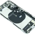 Back Housing W/ Charging Port Flex and Small Components Pre-Installed For iPhone XS (Used OEM Pull: Grade A) (Silver)