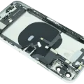 Back Housing W/ Charging Port Flex and Small Components Pre-Installed For iPhone XS (Used OEM Pull: Grade A) (Silver)