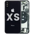 Back Housing W/ Charging Port Flex and Small Components Pre-Installed For iPhone XS (Used OEM Pull: Grade A) (Space Gray)