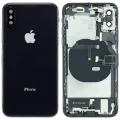 Back Housing W/ Charging Port Flex and Small Components Pre-Installed For iPhone XS (Used OEM Pull: Grade A) (Space Gray)