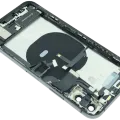 Back Housing W/ Charging Port Flex and Small Components Pre-Installed For iPhone XS (Used OEM Pull: Grade A) (Space Gray)