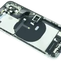 Back Housing W/ Charging Port Flex and Small Components Pre-Installed For iPhone XS (Used OEM Pull: Grade B) (Silver)