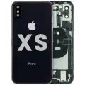 Back Housing W/ Charging Port Flex and Small Components Pre-Installed For iPhone XS (Used OEM Pull: Grade B) (Space Gray)