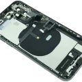 Back Housing W/ Charging Port Flex and Small Components Pre-Installed For iPhone XS (Used OEM Pull: Grade B) (Space Gray)