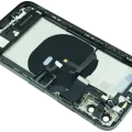 Back Housing W/ Charging Port Flex and Small Components Pre-Installed For iPhone XS (Used OEM Pull: Grade B) (Space Gray)