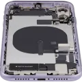 Back Housing W/ Charging Port Flex & Small Parts For iPhone 11 (Used OEM Pull: Grade A) (Purple)