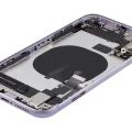 Back Housing W/ Charging Port Flex & Small Parts For iPhone 11 (Used OEM Pull: Grade A) (Purple)