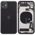 Back Housing W/ Charging Port Flex & Small Parts For iPhone 11 (Used OEM Pull: Grade B) (Black)