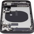 Back Housing W/ Charging Port Flex & Small Parts For iPhone 11 (Used OEM Pull: Grade B) (Black)