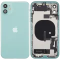 Back Housing W/ Charging Port Flex & Small Parts For iPhone 11 (Used OEM Pull: Grade B) (Green)