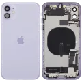 Back Housing W/ Charging Port Flex & Small Parts For iPhone 11 (Used OEM Pull: Grade B) (Purple)
