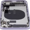 Back Housing W/ Charging Port Flex & Small Parts For iPhone 11 (Used OEM Pull: Grade B) (Purple)