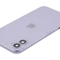 Back Housing W/ Charging Port Flex & Small Parts For iPhone 11 (Used OEM Pull: Grade B) (Purple)