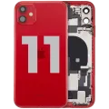 Back Housing W/ Charging Port Flex & Small Parts For iPhone 11 (Used OEM Pull: Grade B) (Red)