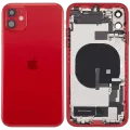 Back Housing W/ Charging Port Flex & Small Parts For iPhone 11 (Used OEM Pull: Grade B) (Red)