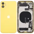 Back Housing W/ Charging Port Flex & Small Parts For iPhone 11 (Used OEM Pull: Grade B) (Yellow)