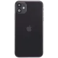 Back Housing W/ Charging Port Flex & Small Parts For iPhone 11 (Used OEM Pull: Grade C) (Black)