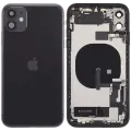 Back Housing W/ Charging Port Flex & Small Parts For iPhone 11 (Used OEM Pull: Grade C) (Black)