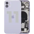Back Housing W/ Charging Port Flex & Small Parts For iPhone 11 (Used OEM Pull: Grade C) (Purple)