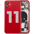 Back Housing W/ Charging Port Flex & Small Parts For iPhone 11 (Used OEM Pull: Grade C) (Red)