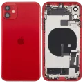 Back Housing W/ Charging Port Flex & Small Parts For iPhone 11 (Used OEM Pull: Grade C) (Red)