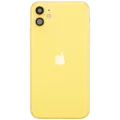 Back Housing W/ Charging Port Flex & Small Parts For iPhone 11 (Used OEM Pull: Grade C) (Yellow)