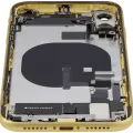 Back Housing W/ Charging Port Flex & Small Parts For iPhone 11 (Used OEM Pull: Grade C) (Yellow)